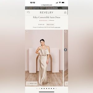 Revelry Gold Champagne Riley Convertible Dress